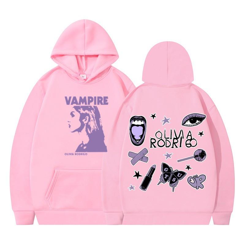 Olivia Rodrigo Graphic Hoodie Women Men Teens Loose Fit Cotton Blend Winter Warm Pullover Sweatshirt