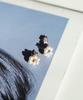 Alleun Silver 925 Flower Swarovski Pearl Silver Earrings