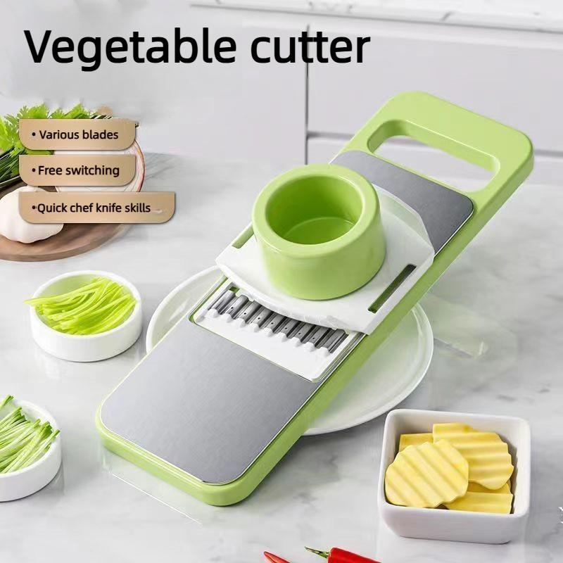 6 In 1 Vegetable Cutter Manual Multi-Function Grater, Potato Slicer Shredder, Durable Kitchen Gadget Accessories