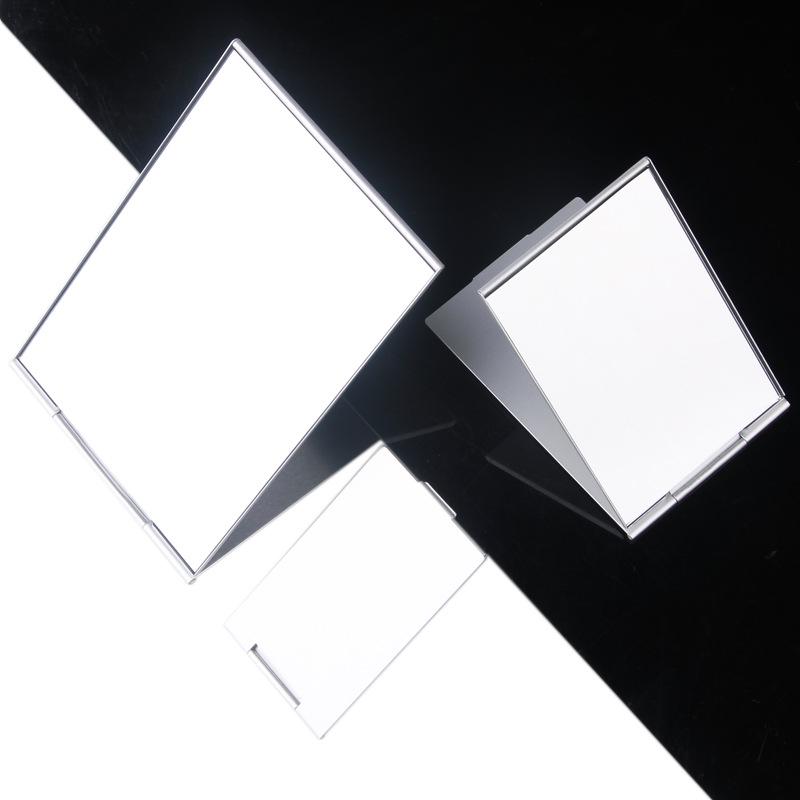 Ultra-Thin Aluminum Desktop Makeup Mirror - Compact Folding Design