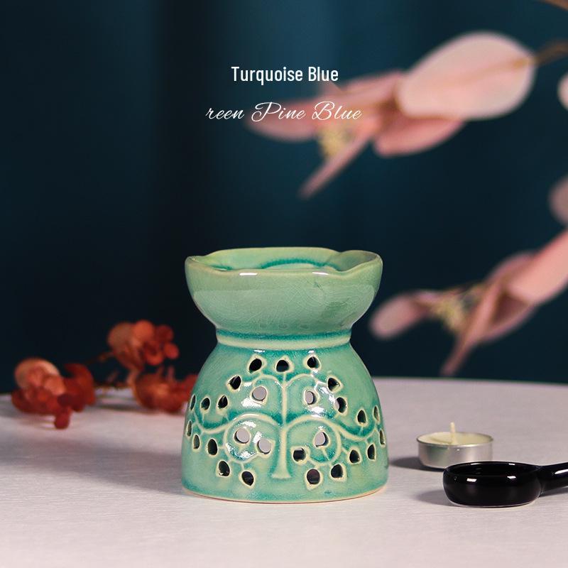 Ceramic Aroma Lamp & Essential Oil Burner for Home & Bedroom