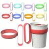 10/15pcs Minimized Design Universal Cup HolderThick Plastic Cup HolderHeat InsulatedHeat ResistantLarge HandleCup LidHandle