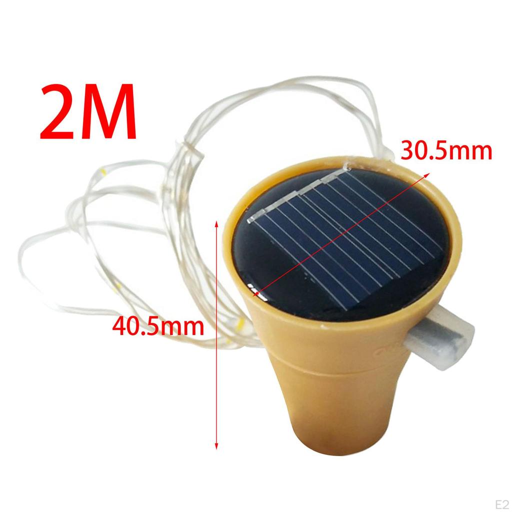 , Mini No Bottles, 2 M, Wedding, Waterproof, Solar Powered, 20 LEDs, Weeding, Halloween,