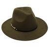 Popular European and American Classic Retro Woolen Top Hat Men's and Women's Fashion Flat-brimmed Church Top Hat Jazz Hat