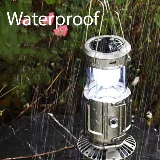 Solar Camping Light with Fan Super Bright High Lumens Compact