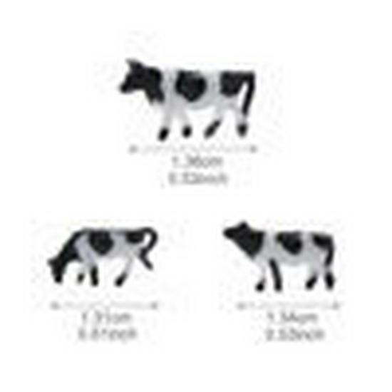 Black and White Cow Farm Animal Toy Set