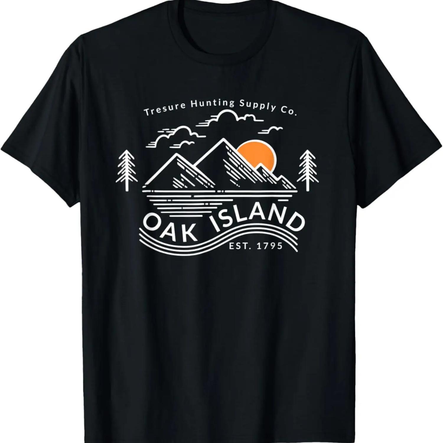 

Oak Island Vintage Templar Knight Treasure Hunting Gift T-Shirt XXXXXL чорний