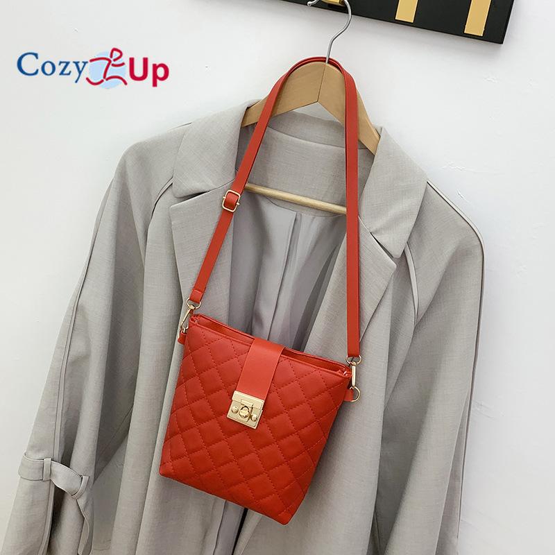 Cozy Up Ling Grid Pattern Bag Casual Women's Small Bag Minimalist Bucket Shoulder Bag
