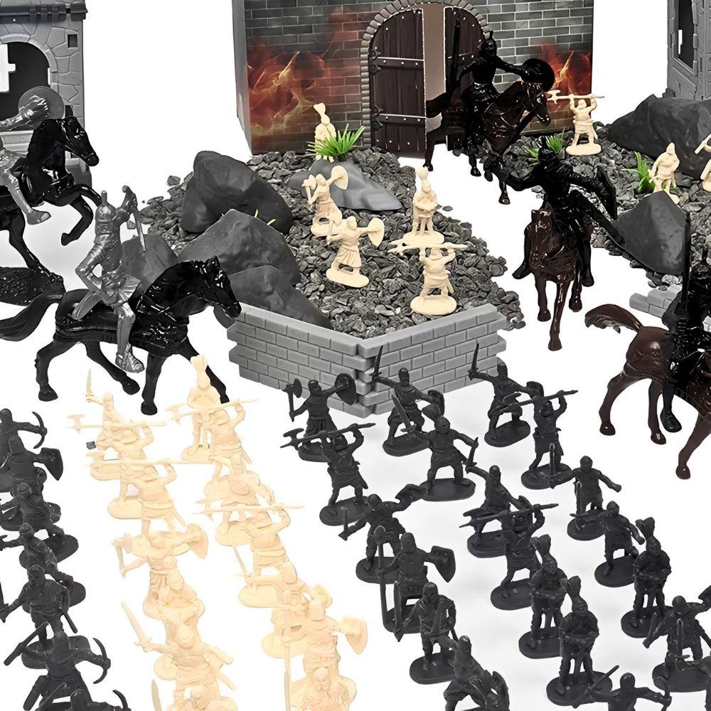 24/50pcs Historical Medieval Knight Soldier Models, Assorted Color Military Collectibles for Diorama, Hobby Display YMY