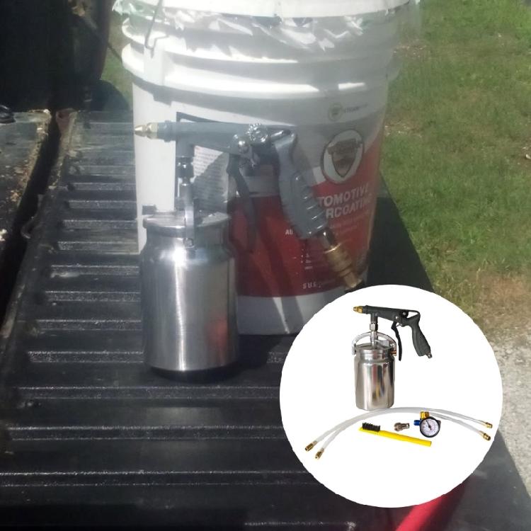 Araç Şasisi İçin 1000ml Endüstriyel Sınıf Sprey Tabancası Kiti, Karmaşık Yüzeyler İçin 2 Esnek Uzatma Çubuğu ile, Paslanmaz Alet