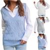 College Casual Loose Knit Vest Fashion Women's Hollow V-neck Sweater