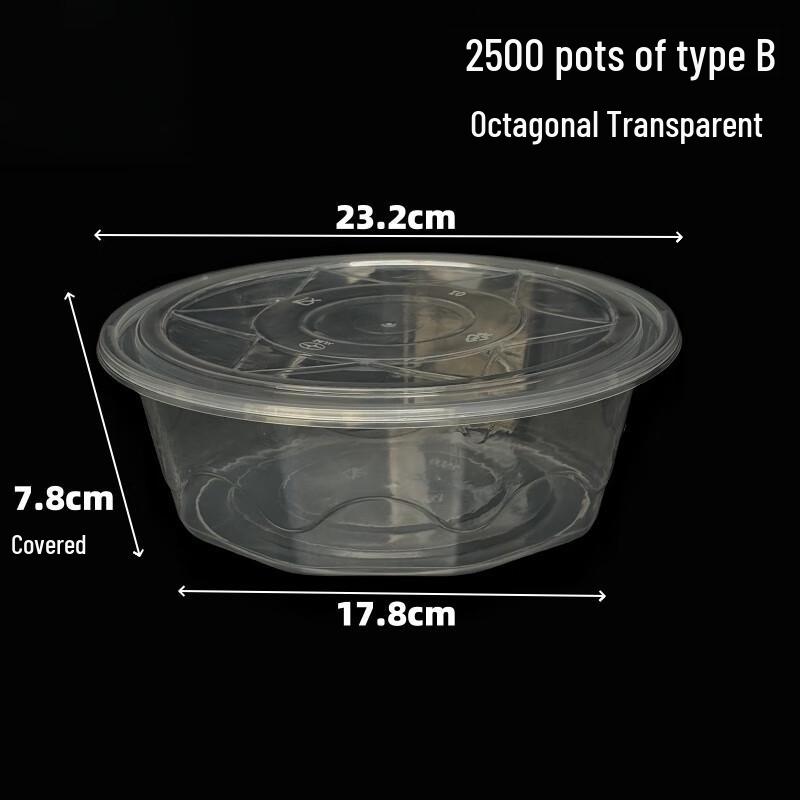 MOLUONA Round Disposable Plastic Food Containers with Lids