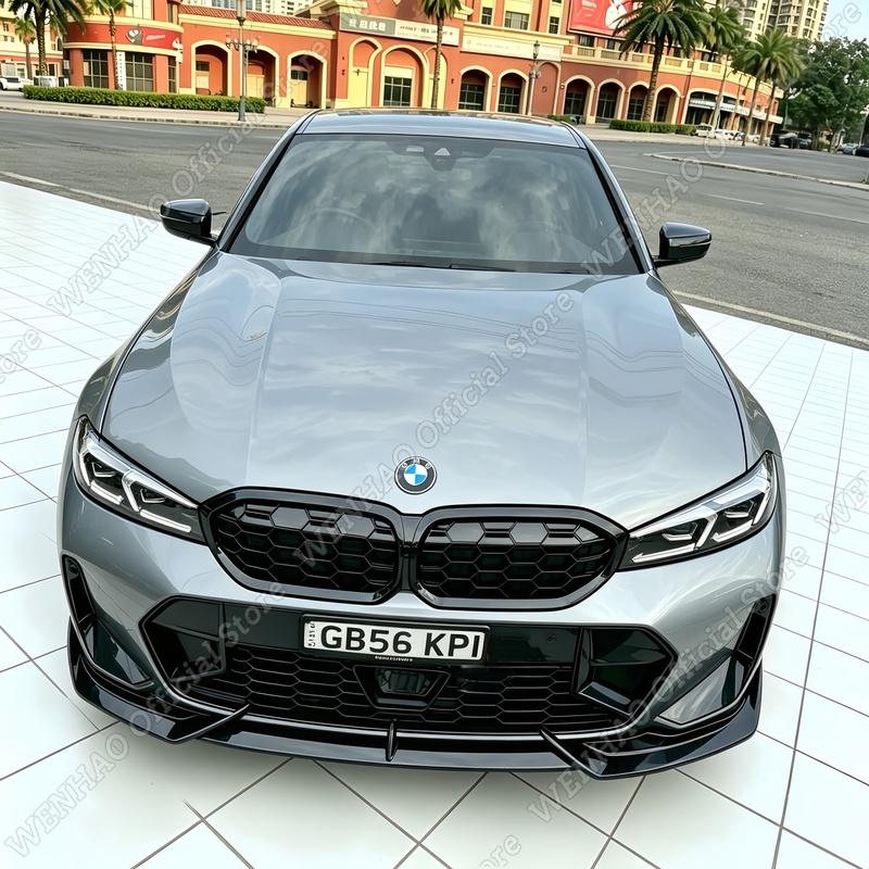 3PCS Gloss Black Car Front Bumper Lip Splitter For BMW G20 G21 Lci M Sport 330i 330e 320d M340i 2022-2025 Tuning Bumper BodyKits