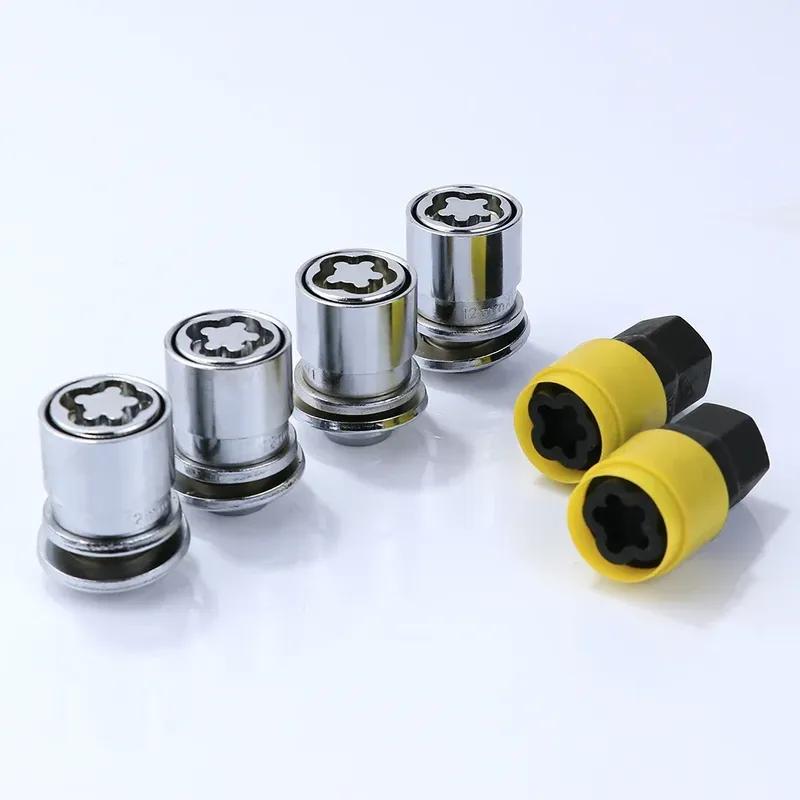 4pcs nuts+2keys High Quality Steel Anti-Theft Security Car Wheel Rim Lug Locking Lock Nuts for toyota lexus OEM Wheel