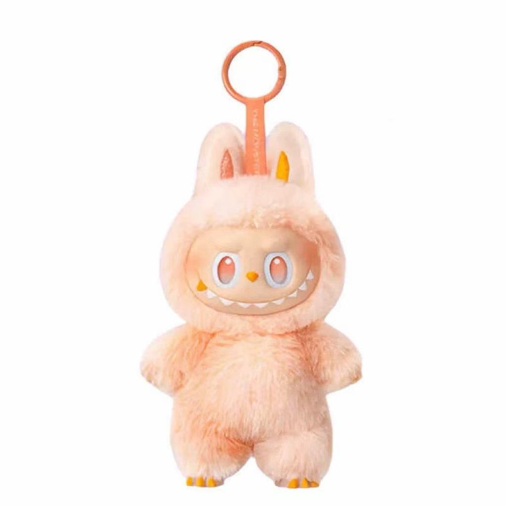 Cartoon Labubu Doll V3 Plush Toy Stuffed Anime Vinyl Face Love Serenity Labubu Doll Bag Pendant Key Chain Birthday Gifts Girl