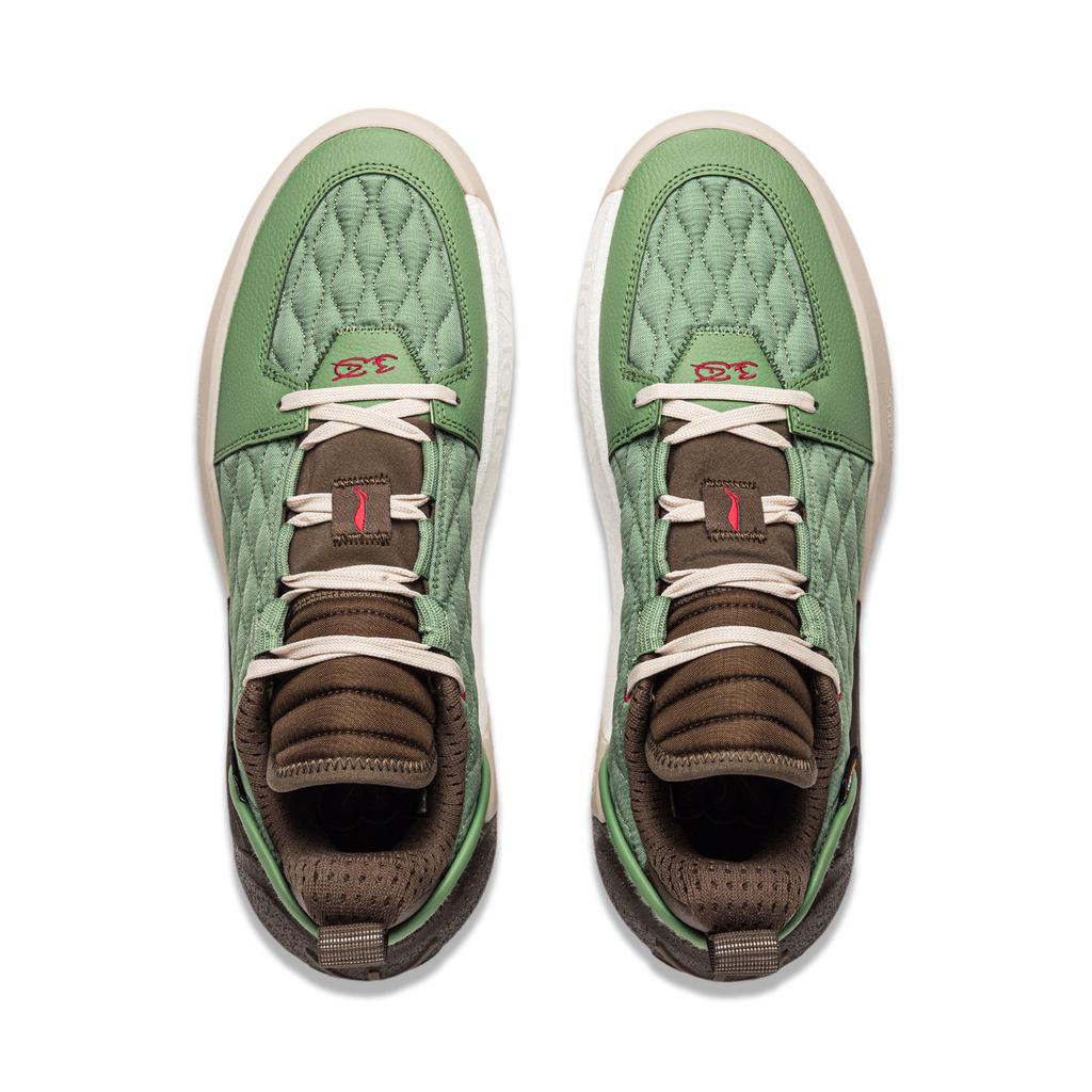 Li Ning All City 12 Encore Basketball Shoes Men sneaker Stone-Moss-Green ABAU051-3
