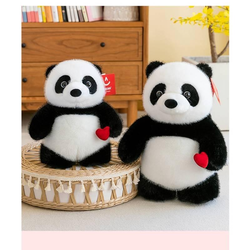 Cute Panda Plush Toy Original Design Soft Short Plush Stuffed Animal Birthday Gift 30cm