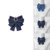 Denim Bow Tie Brooch For Professional Attire Unisex Vintage French Style Collar Accessory