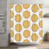 Yellow Floral Shower Curtain Bathroom Decor Modern Bath Mat Set With Rods For Bathtub Polyester Fabric Waterproof Quick-Dry