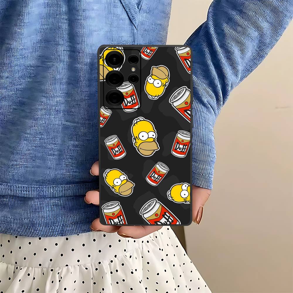 Adult Animation Simpsons Phone Case For Samsung S 24 Fe 25 Ultra Plus 20 Lite 21 30 22 23 24 22 Ultra 5G Fundas