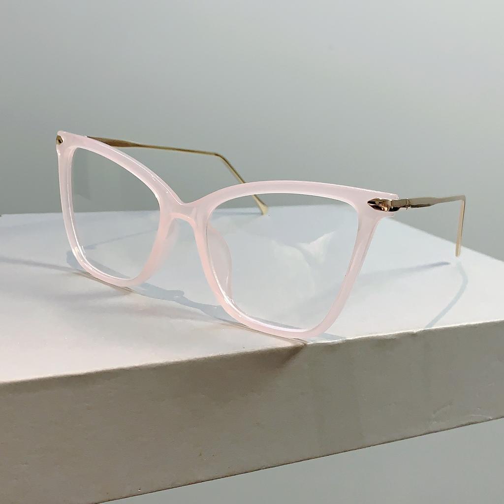 Women Cat Eye Glasses  New in Trendy Oversized Blue Light Blocking Eyewear Stylish Brand Non-prescription Eyeglasses