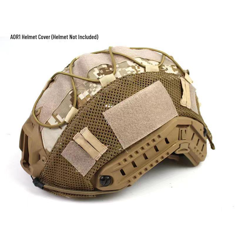 Camouflage Elastic Cord Helmet Cover - Tactical, Detachable, CP Fabric One Size