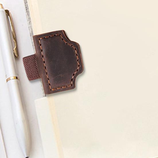 Magnetic Bookmarks Faux Leather Pen Holder Personalized Bookmark Meaningful Gift for Women Teachers Book Lovers
