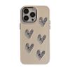 Electroplated Love for IPhone16 Mobile Phone Case 17 for Apple 12 Pleated 11 for 15pro Max Metal Style 13/14