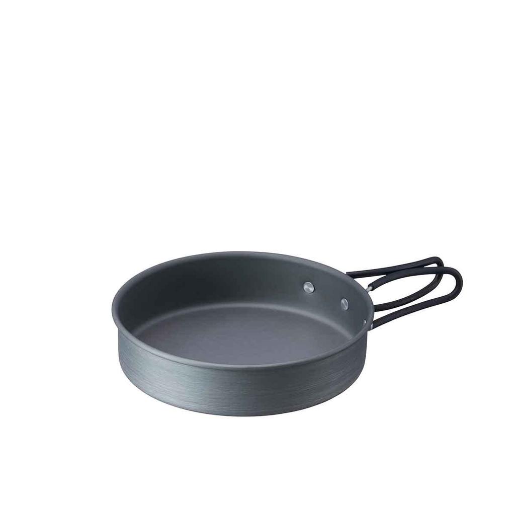 LOGOS LOGOS Drainer Cookware Set 81210211 Gray [Pot] (Approx.) Diameter 16.5cm x Height 8.2cm / Total Length 25cm Camping Hard Anodized