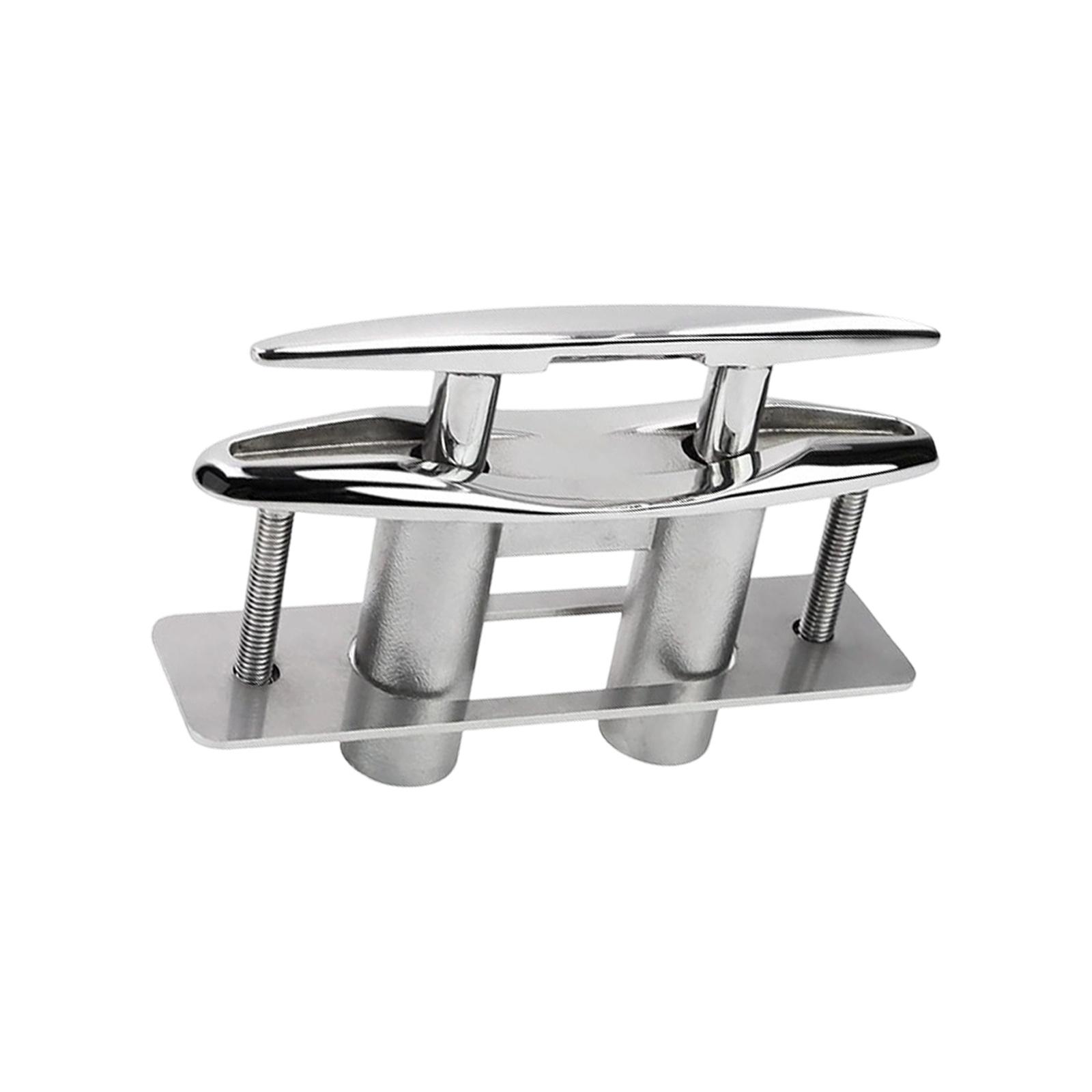 

Hand Finished 316 Stainless Steel Embedded Boat Cleat With Contemporary Design For Different Marine Vessels 5 inches