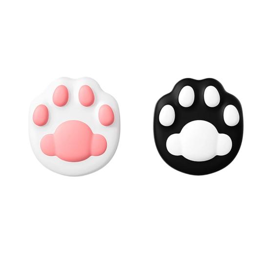 2Pcs Cat Paw Door Handle Stopper Self-Adhesive Silicone Door Knob Stop Wall Protector Quiet Shock Absorbent Wall Bumper Anti-collision Pad