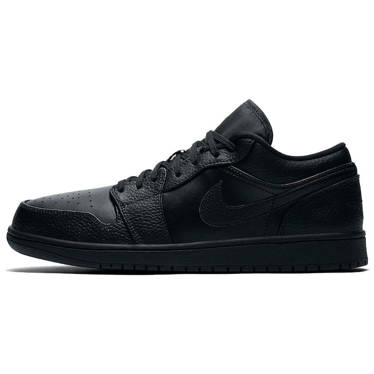Air Jordan 1 Low 'Triple Black' (Unisex) Black / Black / Black Vintage Basketball Shoes 553558 091