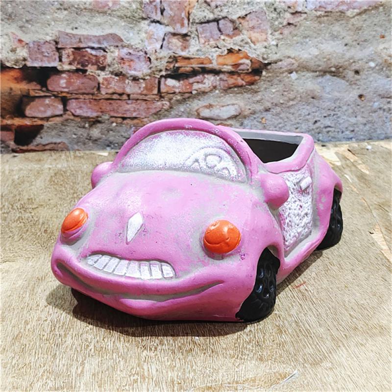 

Ornaments Succulents Cartoon Home Decorations Plant Pot Cartoon Car Home Furnishings Vase Creative Flowerpot Creativity Ceramics