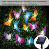 Solar String Lights 12 LED Color Butterfly Fairy Lights Waterproof 2 Modes Holiday Lights Outdoor Garden Yard Party Decoration