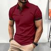 Men Tops Lapel Short Sleeve Casual Loose Fit Regular Style Tops Casual Loose Fit Pullover Tops Daily Wear