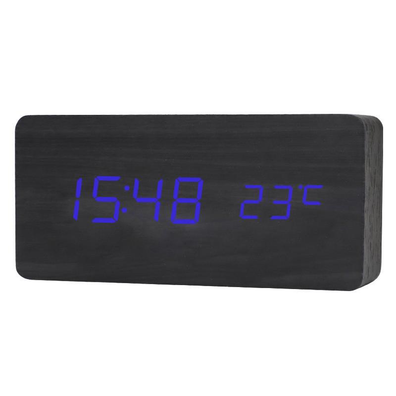 Creative Sound-Activated Wooden Clock - Multifunctional Home & Student Gift