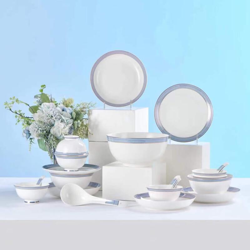 Столовый сервиз из костяного фарфора Tangqin Haoyi, 22 предмета