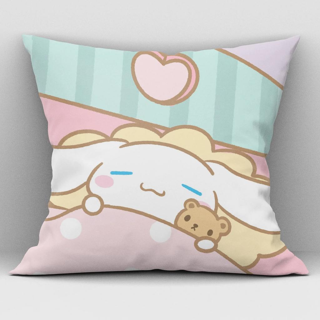 Sanrio Cinnamon Dog Big Eared Dog Pillow Cover Living Room Sofa Cushion Cover Kawaii Room Decoration Birthday Gift Gift