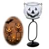 Sfeșnic Dovleac Suport Lumânare Halloween cu Suport Stabilitate Ridicată Suport Lumânare Pastilă Fantomă Decorare Petrecere