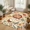 Floral Butterfly Garden Theme Soft Crystal Velvet Rug Custom Name & Text Print Non Slip Floor Rug for Bedroom Living Room