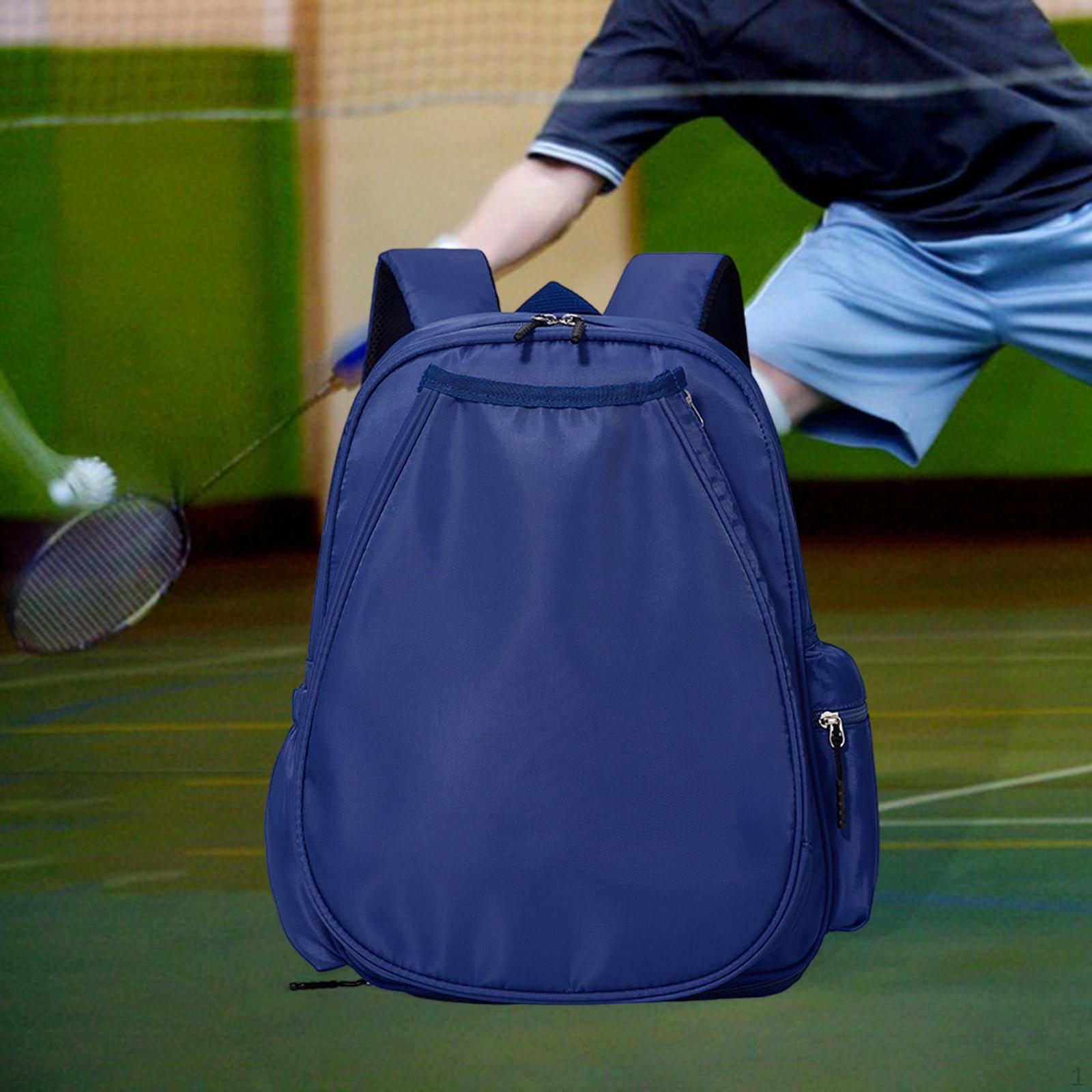 

Рюкзак для тенниса и бадминтона с регулируемыми лямками, водостойкий материал темно-синий