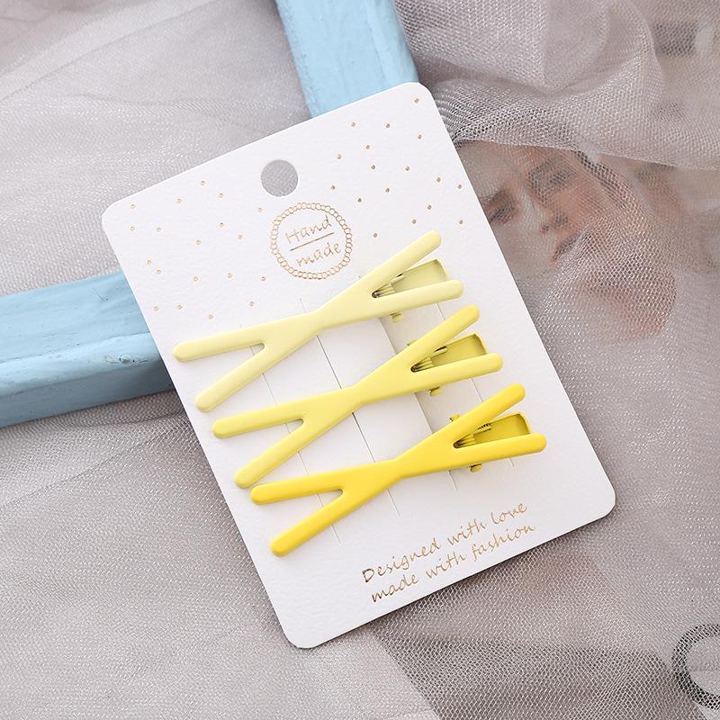 Dopamine Korean Minimalist Milk Coffee Hairpin for Women - Seamless Edge Side Bangs Clip for Frizzy Hair