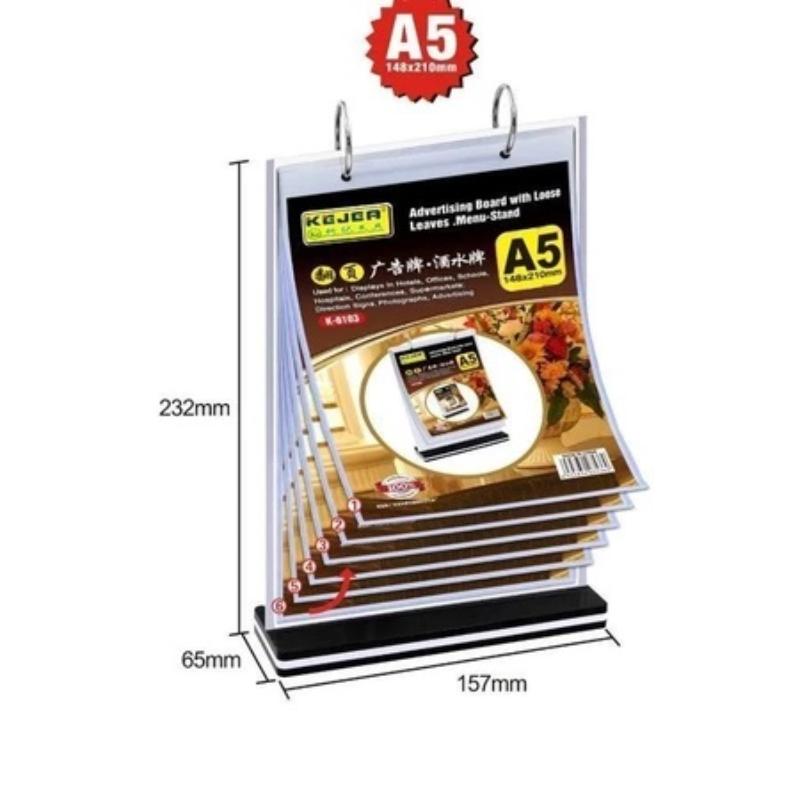 A4/A5Menu Holder Acrylic Flip Menu Holder Restaurant Display Stand Menu Display Stand Shop Promos Hold