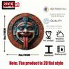 Tiki Mask Metal Wall Art Plaque Decor For Bar Cafe Home Office Halloween