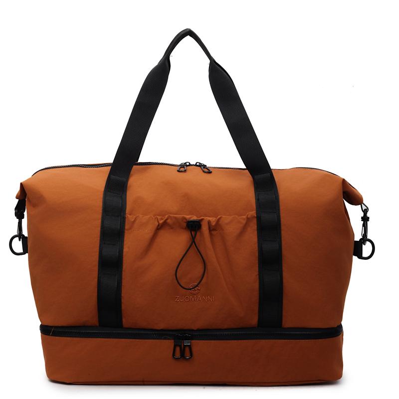 

Дорожня сумка великої місткості Жіноча сумка для коротких подорожей Легка багажна сумка Сумка для спортзалу Спортивна сумка коричневий