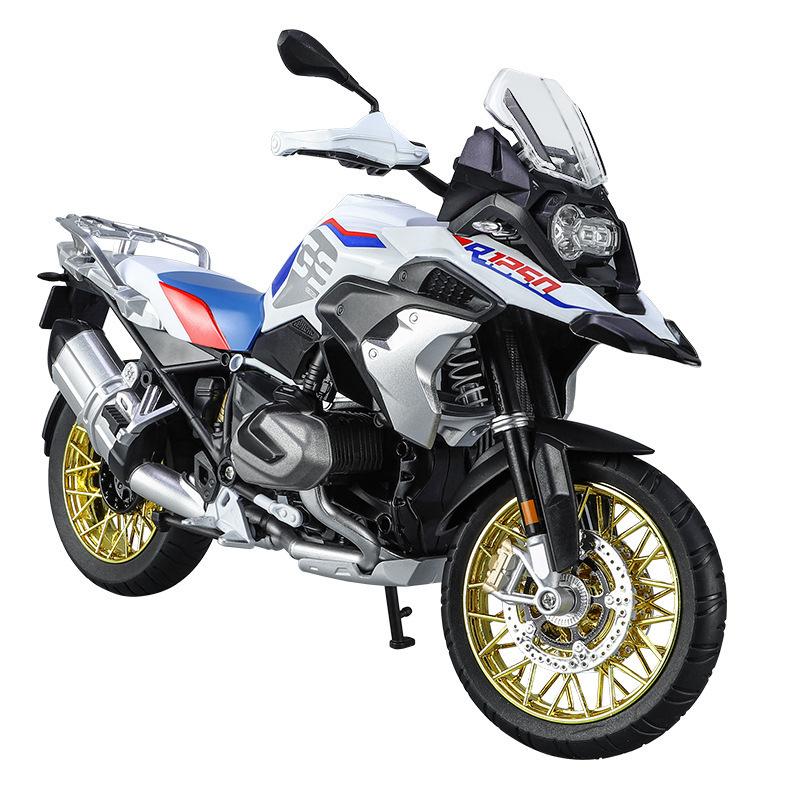 1/9 BMW R1250 GS ADV Alloy Racing Motorcycle Diecasts Street Sports Motorcycle Model Simulation with Light Collection Kids Toys Gift