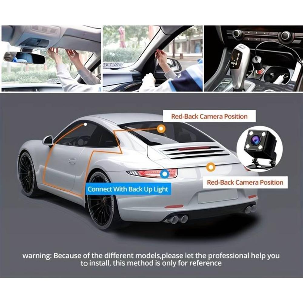 3 Channel Car Camera IR Night Vision 1080P 3-Lens Inside Vehicle Dashcam With 32GB Memory Card Loop Recording Car DVRs Camera