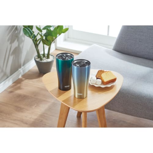 Thermos Vacuum Insulated Tumbler 600ml Green Gradient Dishwasher Safe Thermos Structure Heat/Cold JDE-602LTD GR-G