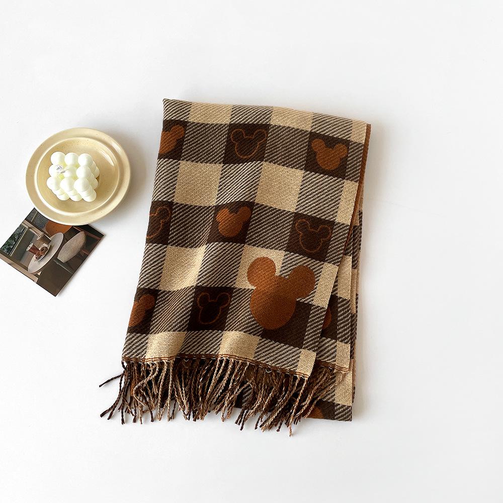 

Люблю клетчатый шарф женский осенне-зимний шарф из имитации кашемира простой и универсальный длинный платок зимний теплый шарф 200*60cm