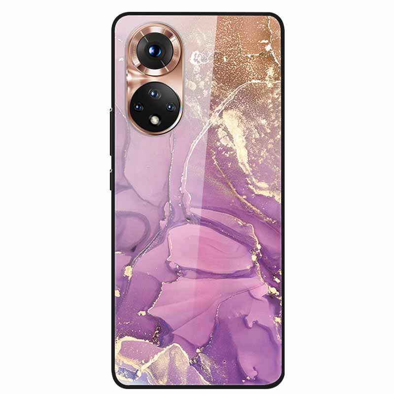 For Honor 50 Case Marble Tempered Glass Back Cover Hard Case For Huawei Honor 50 Pro Phone Cases NTH-AN00 NTH-NX9 Fundas Coque